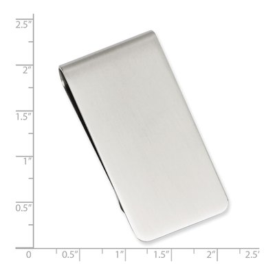 Rhodium-Plated Satin Money Clip – view 3