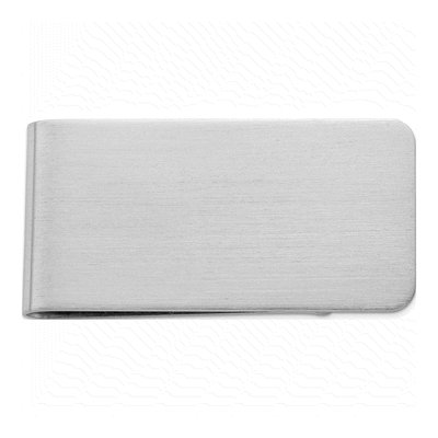 Rhodium-Plated Satin Money Clip