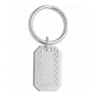 Engravable Florentine Key Ring
