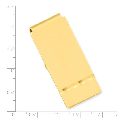 Fashion Gold-Plated Kelly Waters Florentine Satin Hinged Money Clip – view 3