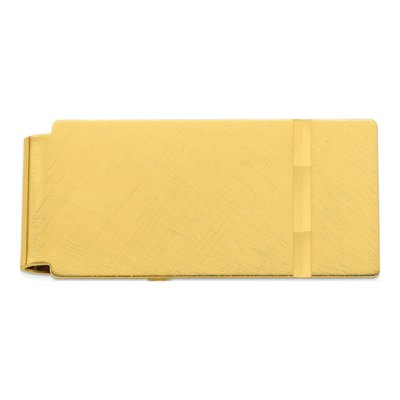Fashion Gold-Plated Kelly Waters Florentine Satin Hinged Money Clip