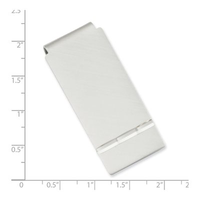 Men's Rhodium-Plated Florentine Money Clip – view 3