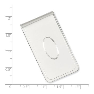 Men's Engravable Rhodium Money Clip – view 3