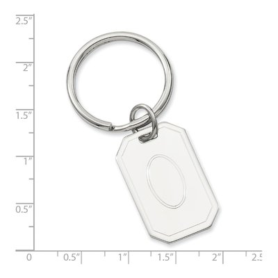Engravable Key Ring, Rhodium-Plated – view 3