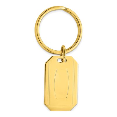 Engravable Gold-Plated Key Ring