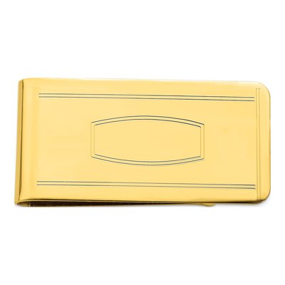 Engravable Gold-Tone Money Clip
