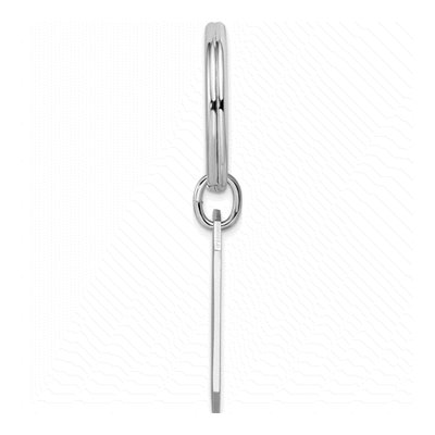 Engravable Rhodium-Plated Key Ring – view 2