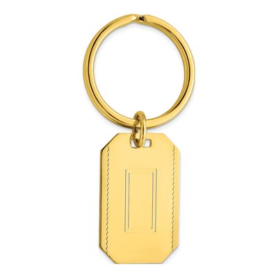 Engravable Gold-Plated Key Ring
