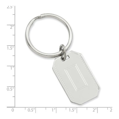 Engravable Key Ring, Rhodium-Plated – view 3