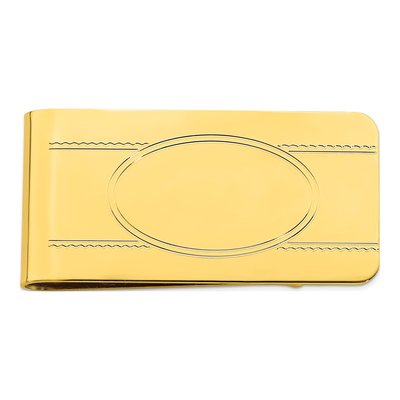 Gold-Plated Engravable Money Clip
