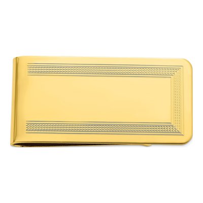 Men's Gold-Plated Engravable Money Clip