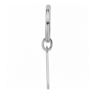 Engravable Key Ring, Rhodium-Plated – view 2