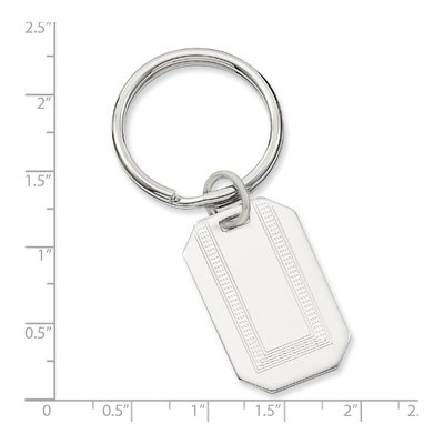 Engravable Key Ring, Rhodium-Plated – view 3