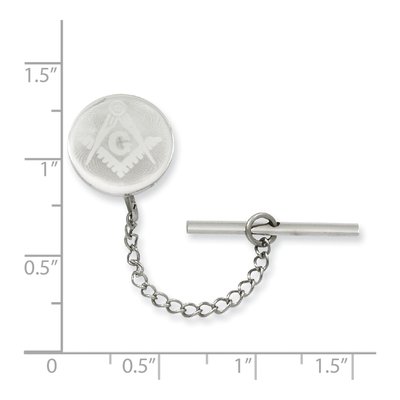 Men's Masonic Tie Tac with Safety Chain – view 3