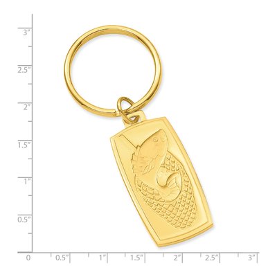 Fish in Net Gold-Tone Key Ring – view 3