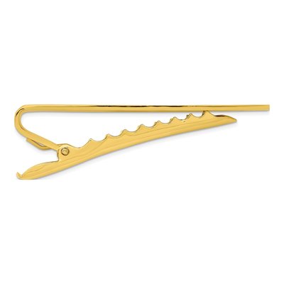 Men's Gold-Plated Diamond Tie Bar – view 2