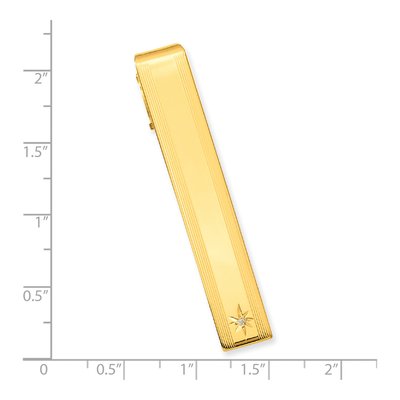 Gold-Plated Diamond Tie Bar – view 3