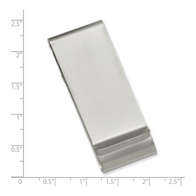 Men's Rhodium-Plated Satin Money Clip – view 3