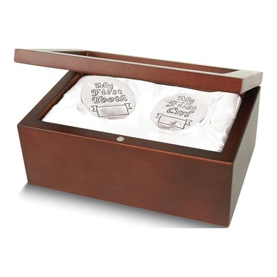Baby's First Tooth & First Curl Keepsake Box Set