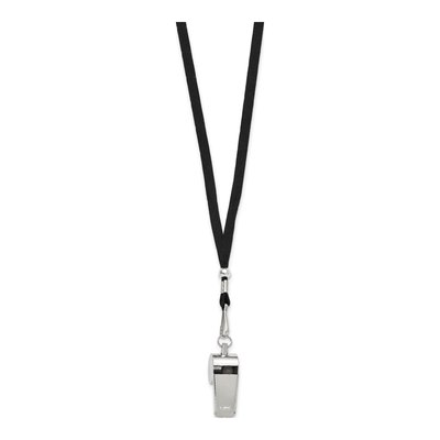 Stainless Steel Coach Whistle on Nylon Cord – view 2