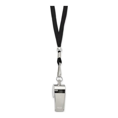Stainless Steel Coach Whistle on Nylon Cord