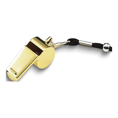Gold-Tone Coach Whistle on Nylon Cord