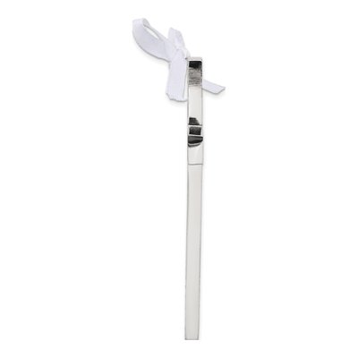 Silver-Plated Ribboned Cross Baby Keepsake – view 2