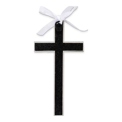 Silver-Plated Ribboned Cross Baby Keepsake – view 3