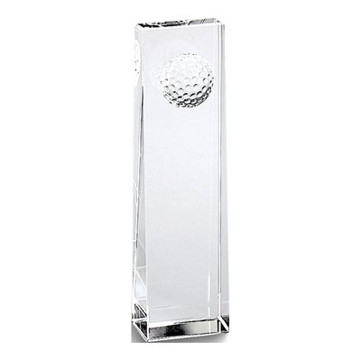 Optic Crystal Golf Ball Obelisk Trophy