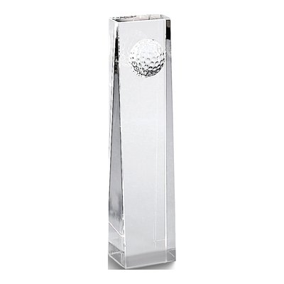 Optic Crystal Golf Ball Obelisk Trophy & Award