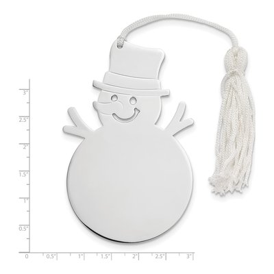 Engravable Snowman Ornament with Tassel – view 4