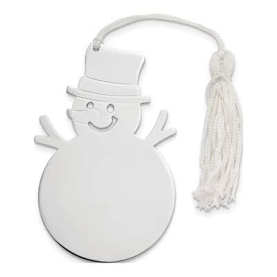 Engravable Snowman Ornament with Tassel