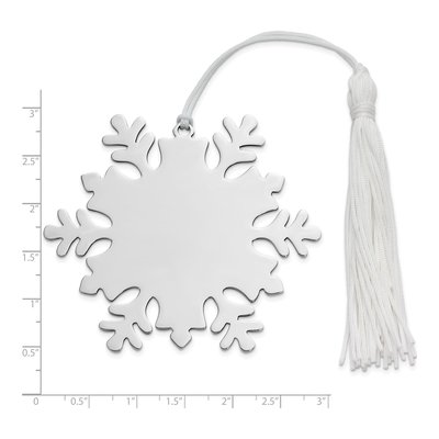 Engravable Snowflake Ornament with Tassel – view 4