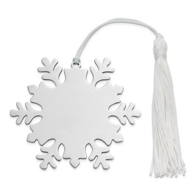 Engravable Snowflake Ornament with Tassel