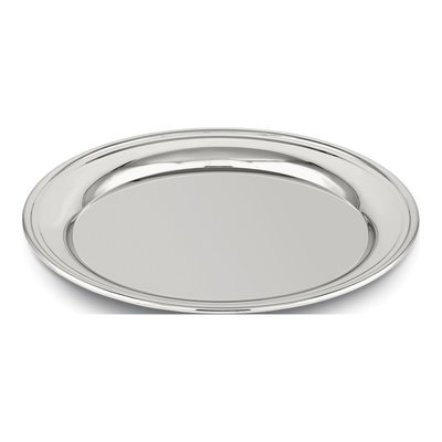 12" Round Nickel-Plated Non-Tarnish Serving Tray – view 2