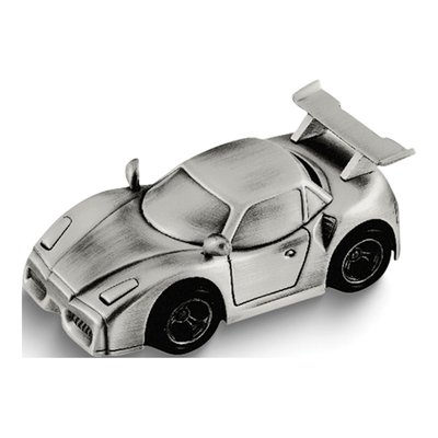Pewter-Tone Sports Car Coin Bank