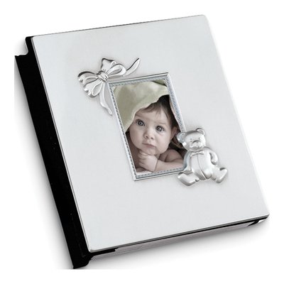 Pewter-Tone Baby Photo Album