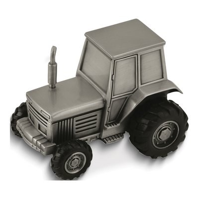 Pewter-tone Tractor Bank