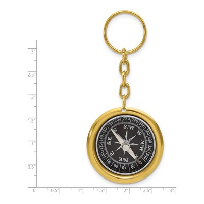 Brass Nautical Compass Key Ring – view 4