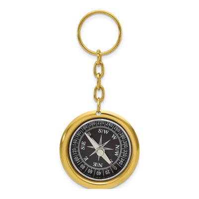 Brass Nautical Compass Key Ring