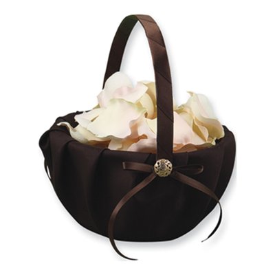 Dark Brown Satin Gift Basket