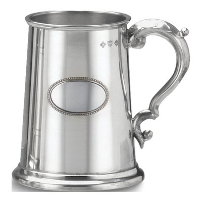 17 oz Stainless Steel Glass-Bottom Tankard