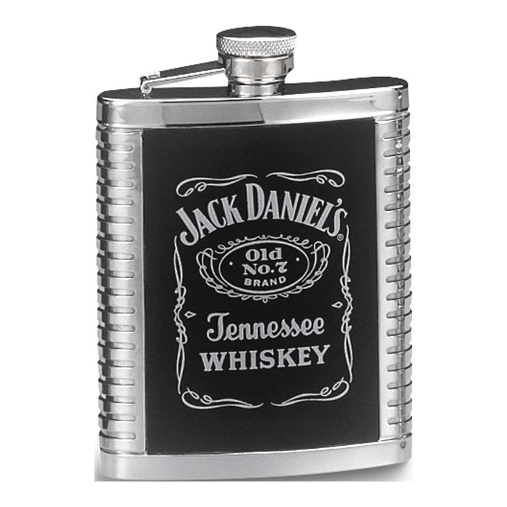 Jack Daniel's Stainless Steel 6 oz Leather Flask
