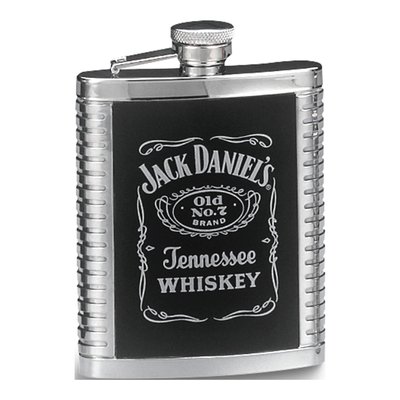 Jack Daniel's Stainless Steel 6 oz Leather Flask