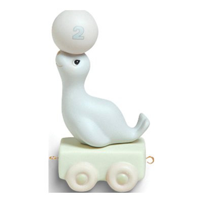 Precious Moments God Bless You On Your Birthday Age Two Seal Porcelain Figurine