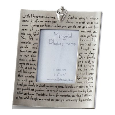 Child Memory Heart Photo Frame with Poem