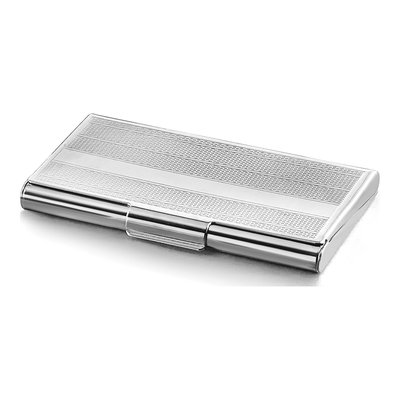 Silver-Tone Engravable Business Card Case – view 3