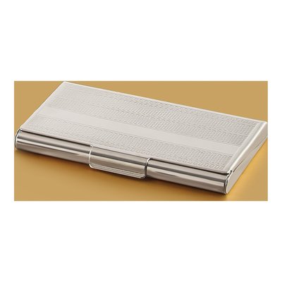 Silver-Tone Engravable Business Card Case – view 4