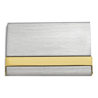 Two-Tone Satin & Polished Business Card Case