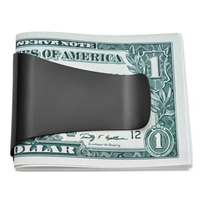 Gun Metal Finish Engravable Money Clip for Men – view 4